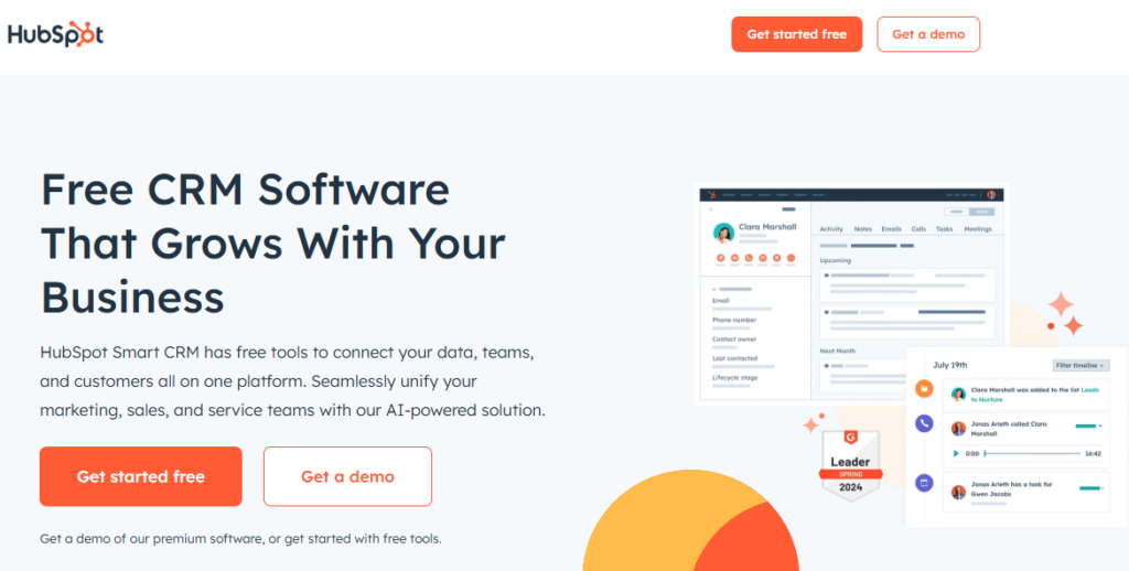 hubspot homepage