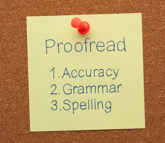 proofreading post in managing social media